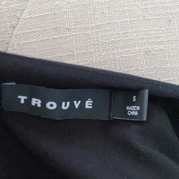 Nordstrom Trouve women's 100% silk boxy sleeveless black dress size small 4 6 - Picture 3 of 4